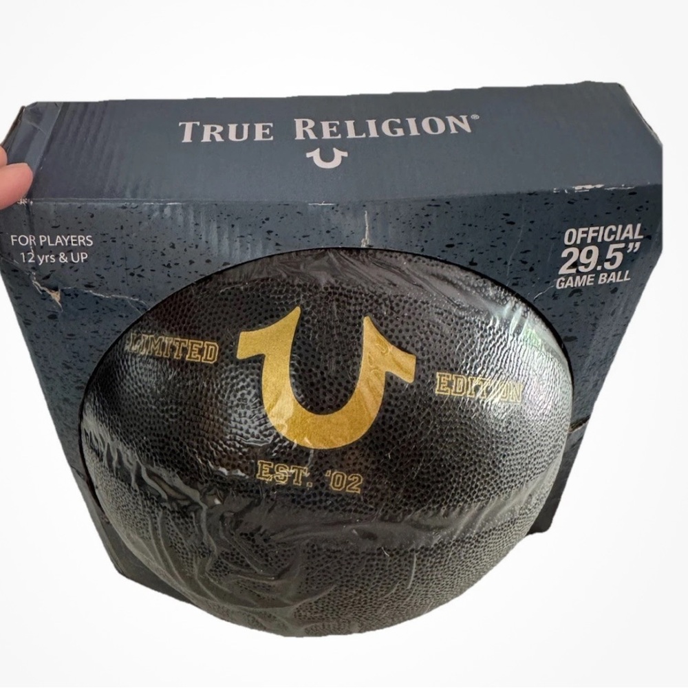 True Religion Black and Gold Basketball